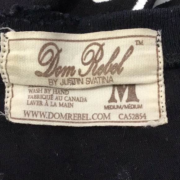 Dom rebel black punk skull t shirt medium - Picture 7 of 7